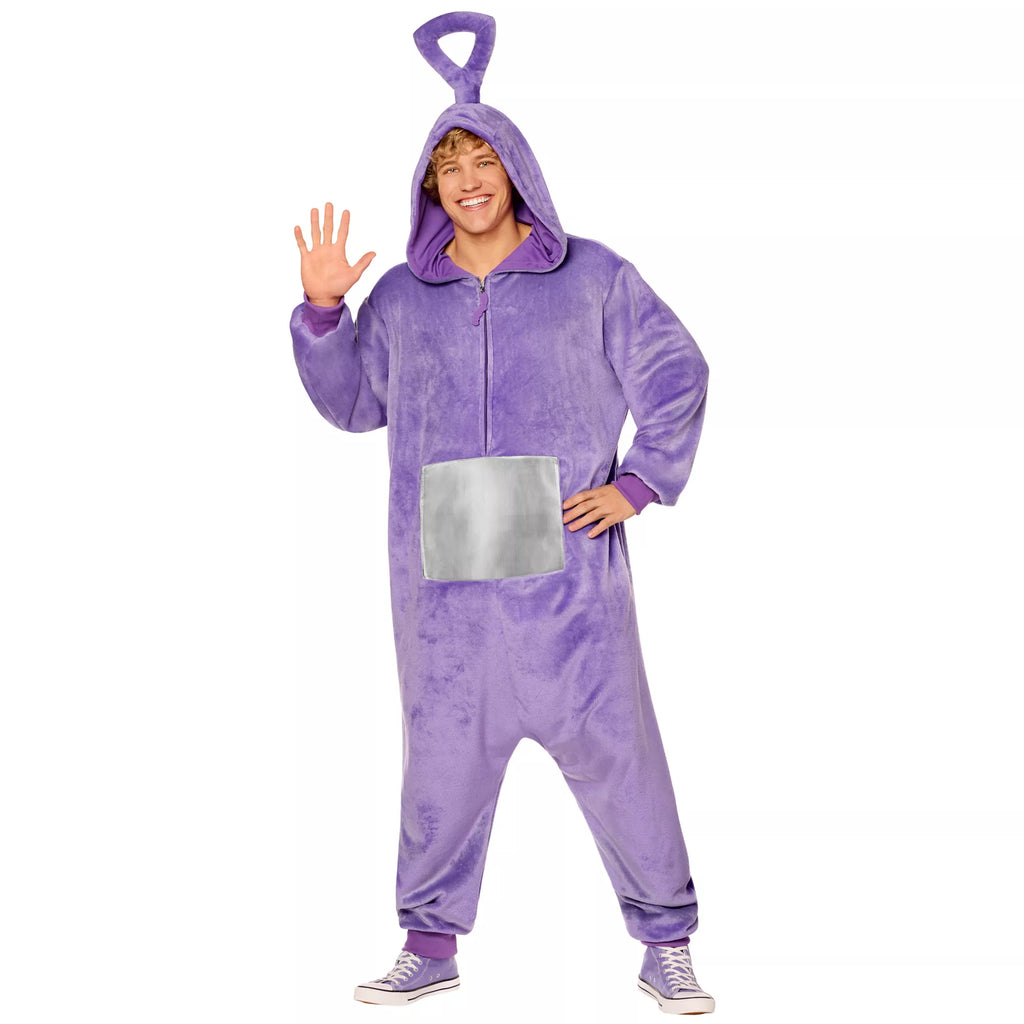 Adult Tinky Winky Jumpsuit Costume -  Teletubbies