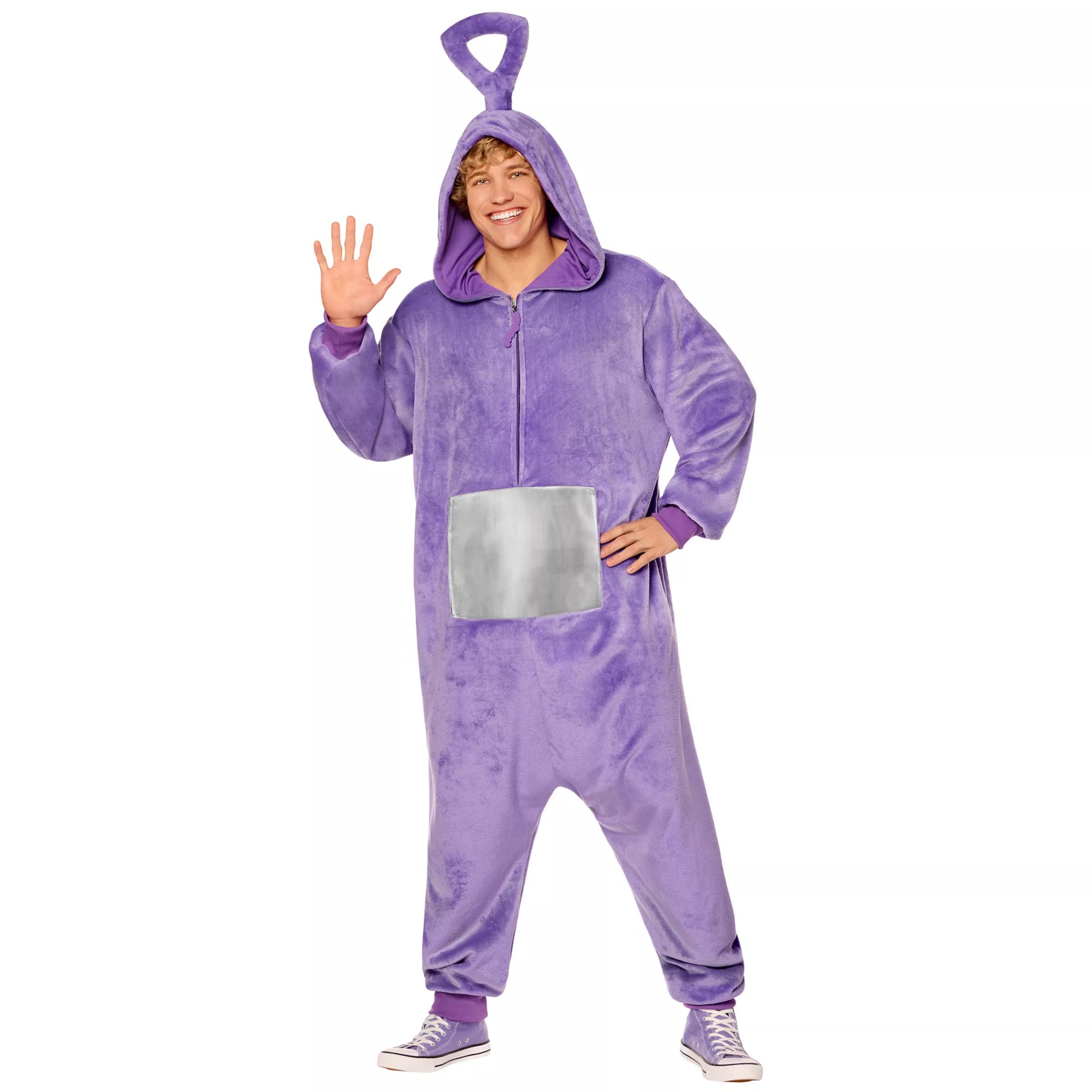 Adult Tinky Winky Jumpsuit Costume -  Teletubbies