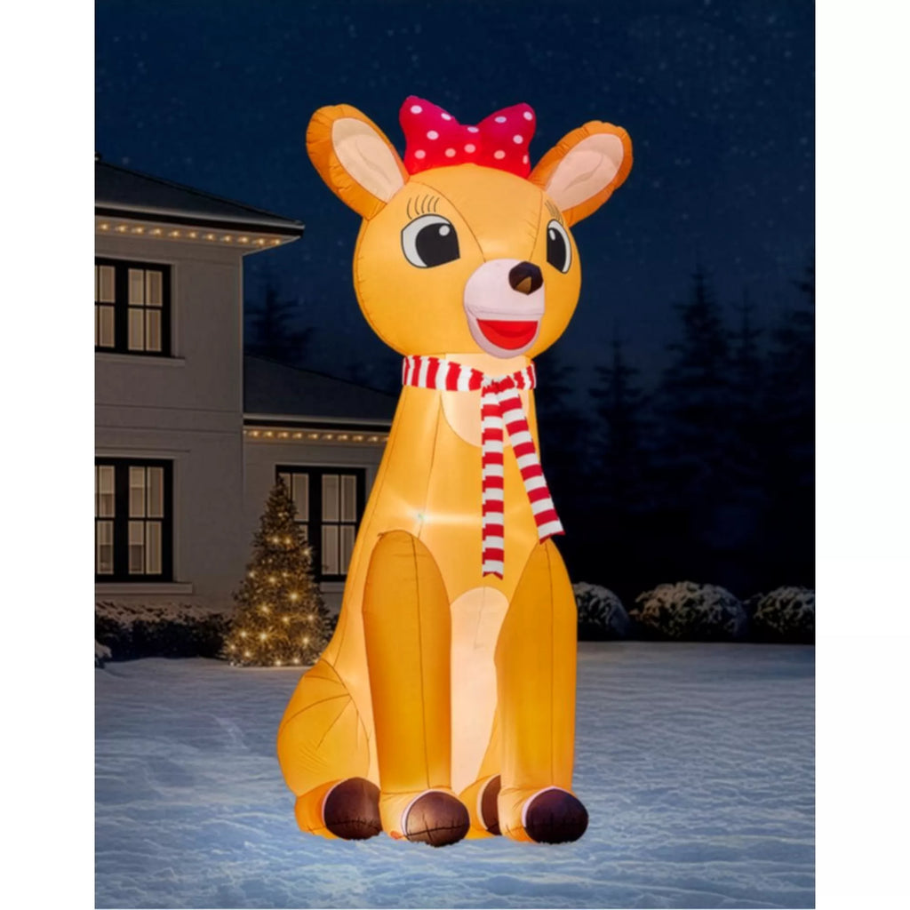 12 Ft Light-Up Clarice Inflatable Decoration - Rudolph the Red-Nosed Reindeer