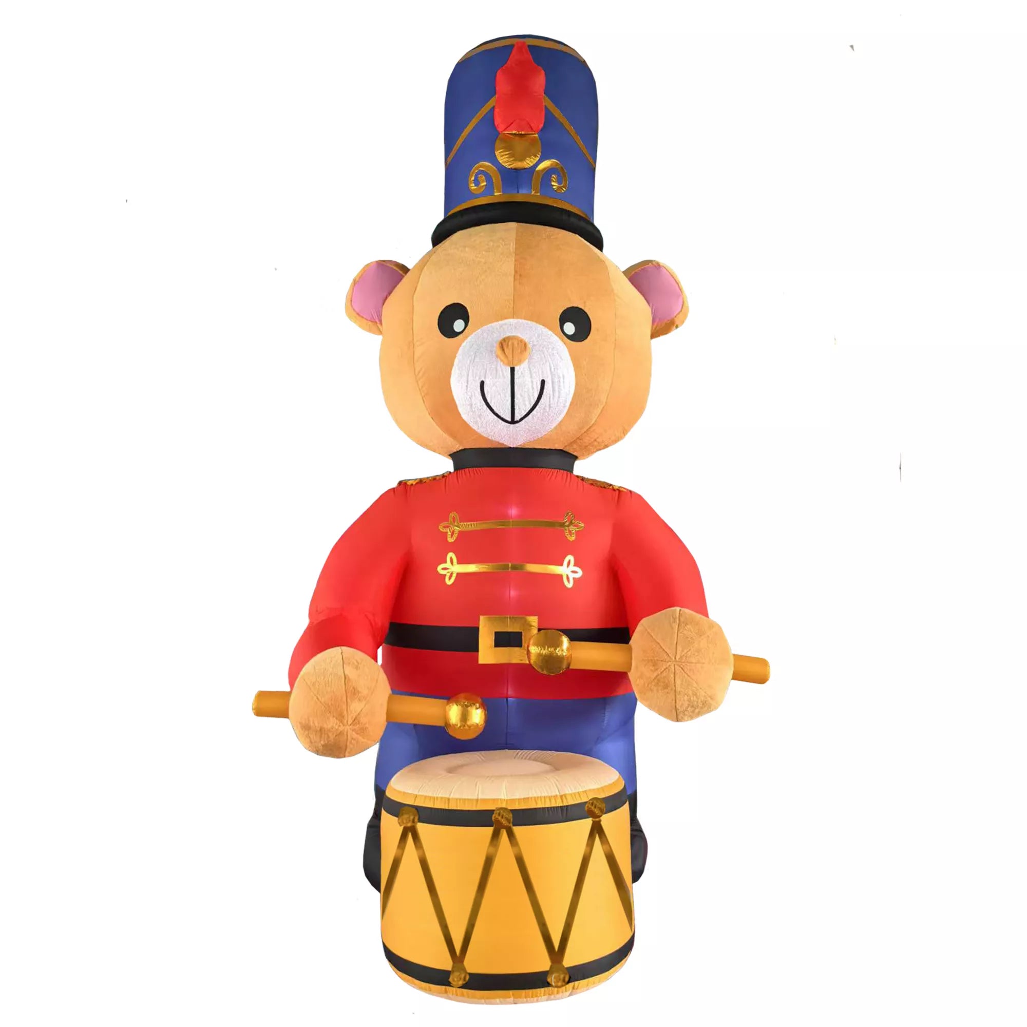 15 Ft Light-Up Drummer Bear Inflatable Decoration