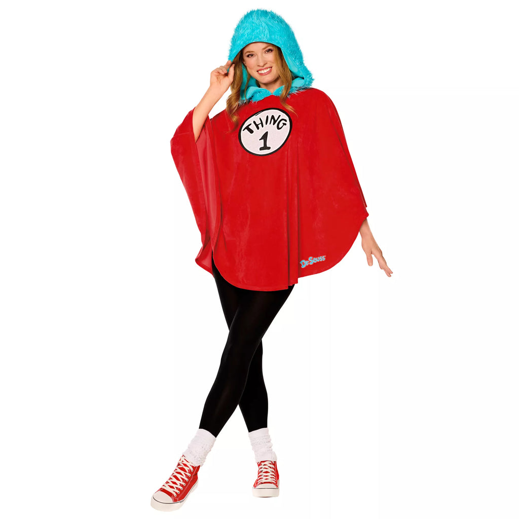 Adult Dr. Seuss Thing Poncho Costume