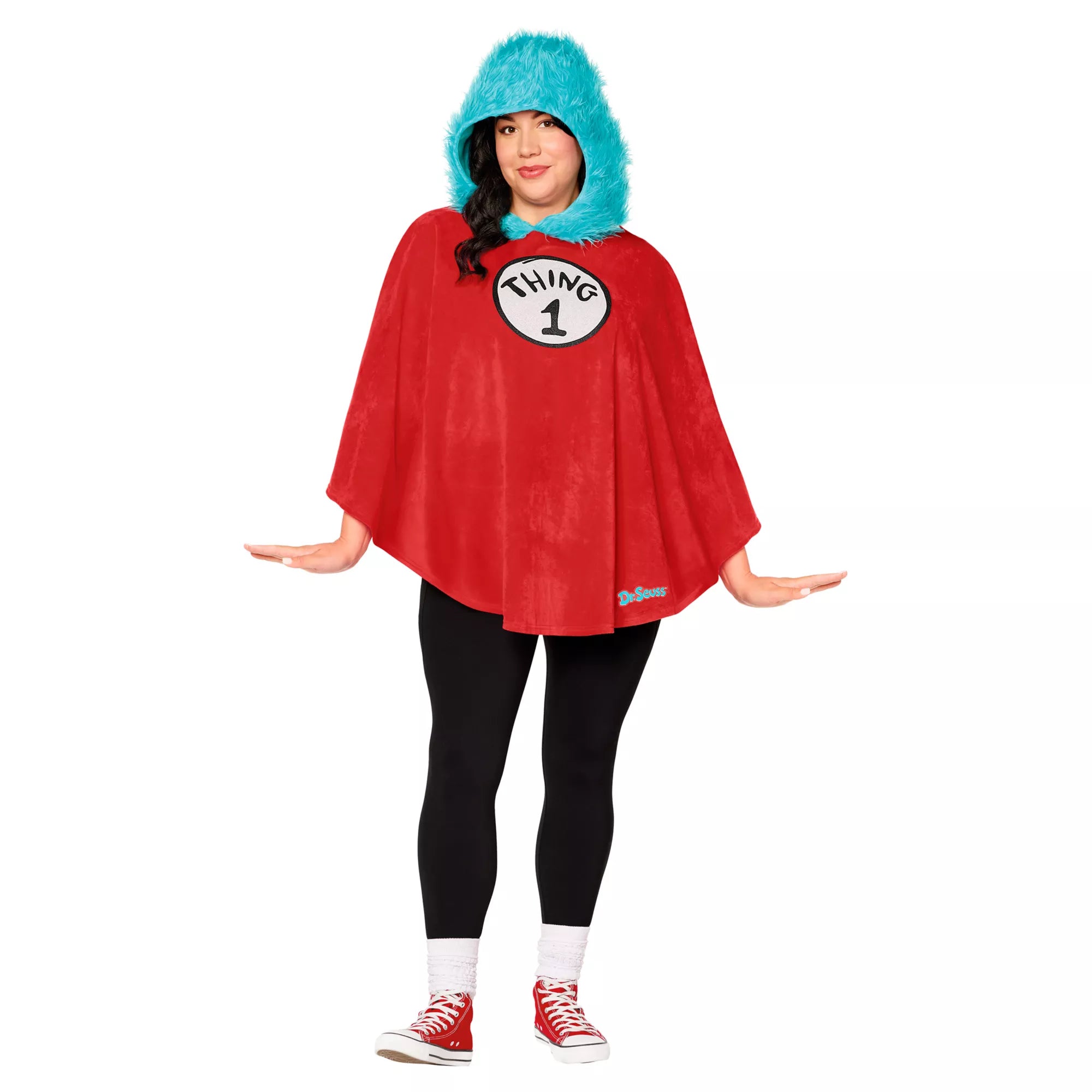 Adult Dr. Seuss Thing Poncho Costume