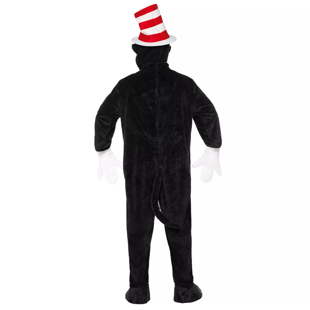 Adult Cat in the Hat Mascot Jumpsuit Costume - Dr. Seuss