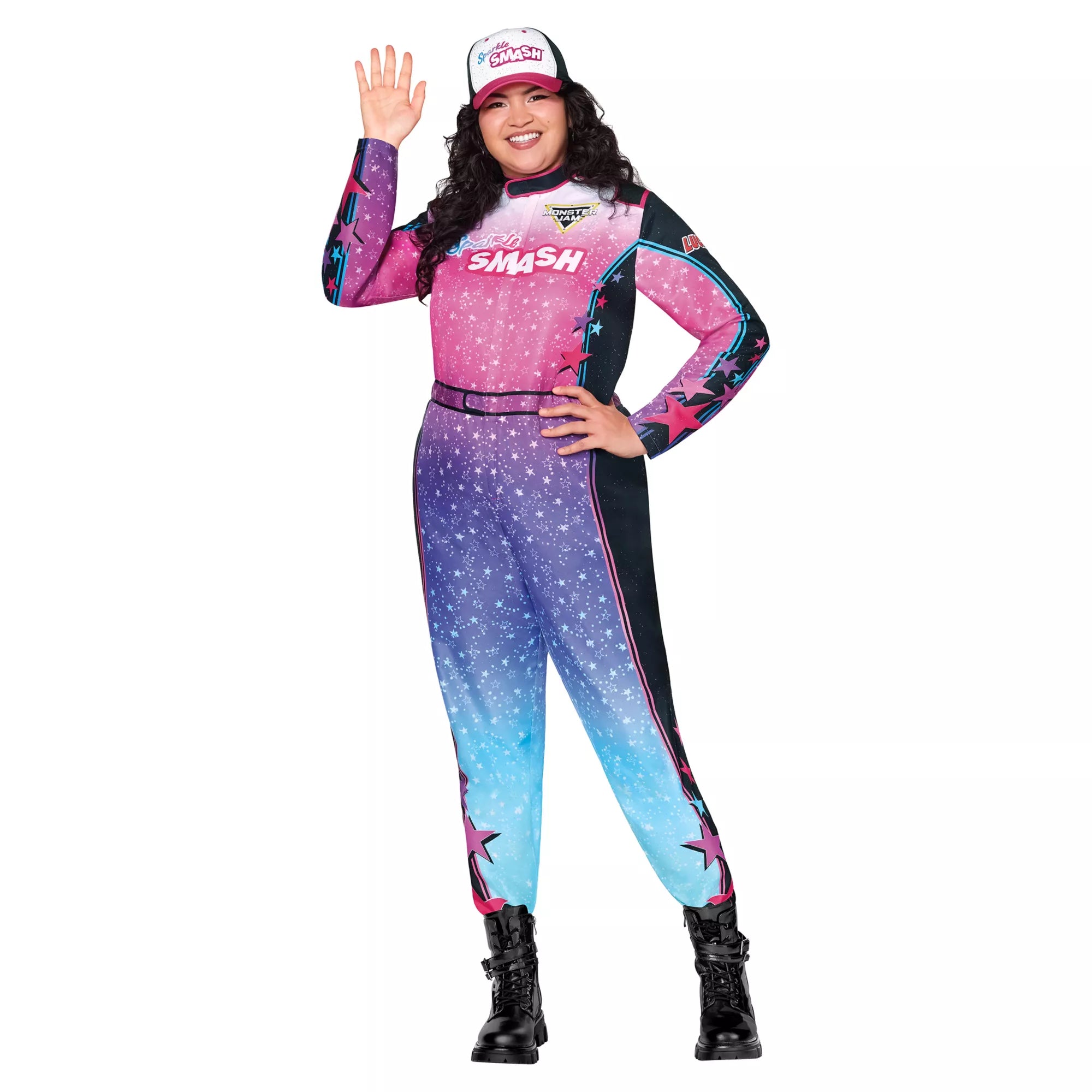 Adult Sparkle Smash Jumpsuit Costume - Monster Jam