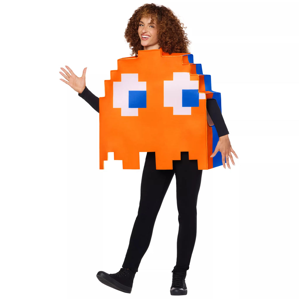 Adult Clyde & Blue Ghost Reversible 3D Costume - Pac-Man