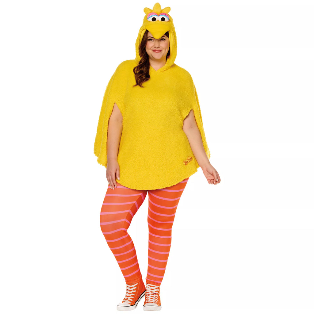 Adult Big Bird Poncho Costume - Sesame Street